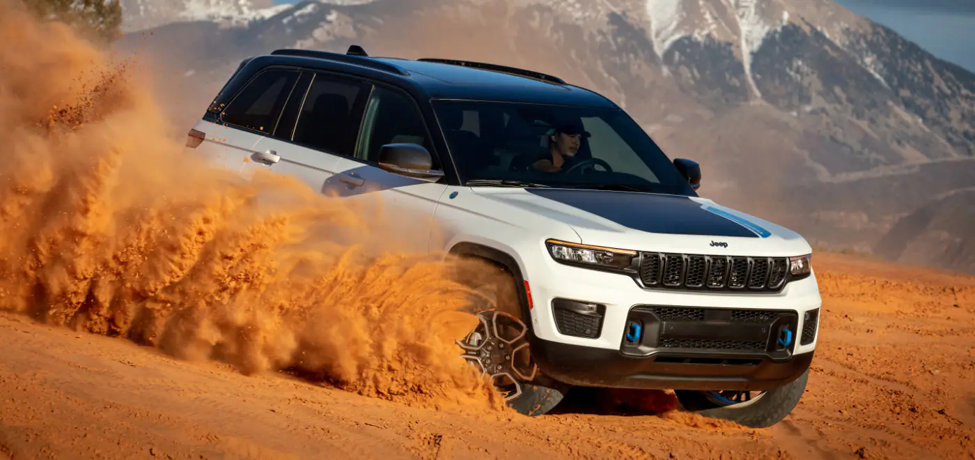 2025 Grand Cherokee being driven in Angola, IN width=